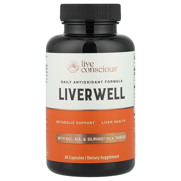 Live Conscious, Liver Well With NAC & ALA & Siliphos® Milk Thistle, 60 Capsules — product photo 1