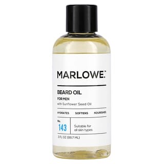 Marlowe, Beard Oil with Sunflower Seed Oil, For Men, No.143, 3 fl oz (88.7 ml)