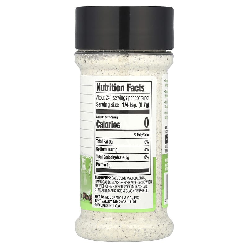 Salt & Pepper Vinegar Seasoning , 5.99 oz (169 g)