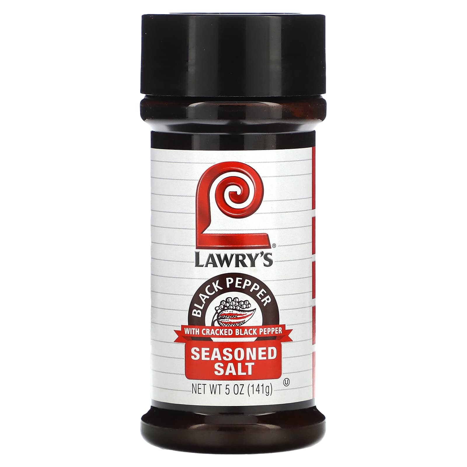 Lawrys Seasoned Salt With Cracked Black Pepper 5 Oz 141 G