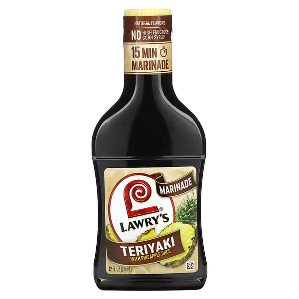 Lawry's, Marinada, Teriyaki con zumo de piña`` 354 ml (12 oz. Líq.)