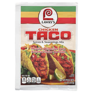 Lawry's, Chicken Taco, Spices & Seasonings Mix, 1 oz (28.3 g)