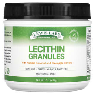 Lewis Labs, Lecithin Granules, Natural Coconut and Pineapple, 16 oz (454 g)
