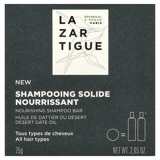 Lazartigue, Θρεπτικό σαμπουάν μπαρ, για όλους τους τύπους μαλλιών, 2.65 oz (75 g)