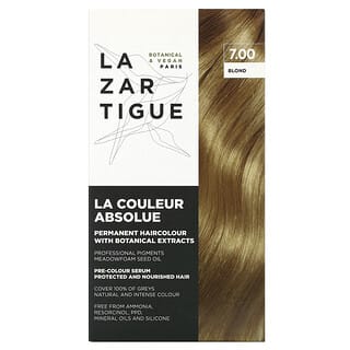 Lazartigue, Tinte para el cabello permanente con extractos botánicos, 7.00 Rubio, 1 aplicación