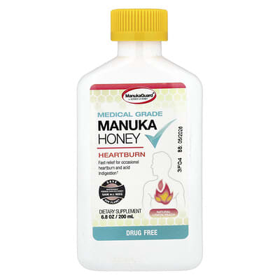 ManukaGuard, Medical Grade Manuka Honey, Natural Lemon Peach Flavor, 6.8 oz (200 ml)