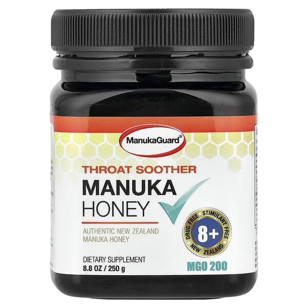 ManukaGuard, Throat Soother, Manuka Honey, MGO 200, 8.8 oz (250 g)
