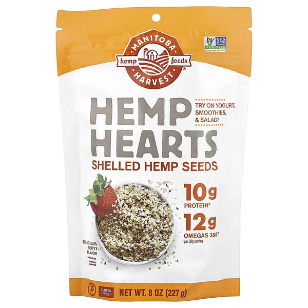 Hemp Hearts, Shelled Hemp Seeds, 8 oz (227 g)