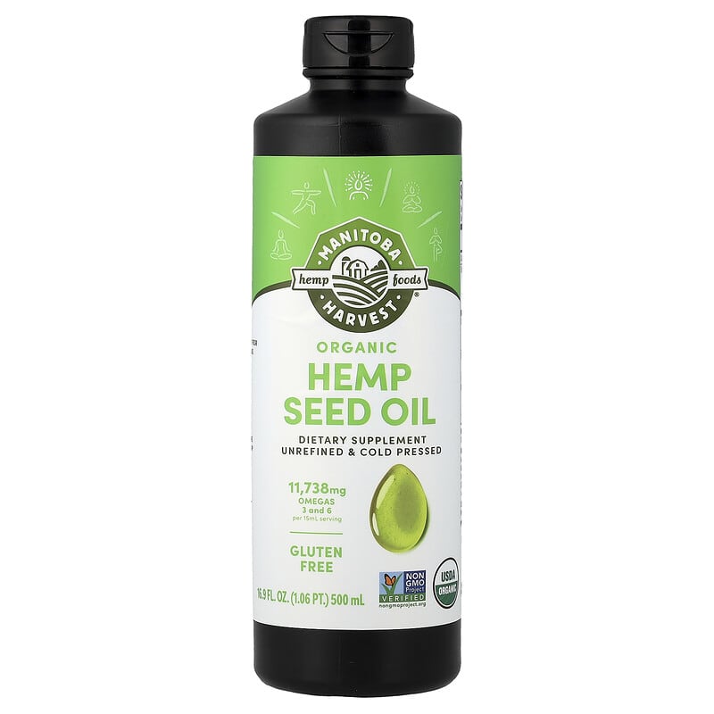Organic Hemp Seed Oil, 16.9 fl oz (500 ml) Organic Hemp Seed Oil, 16.9 fl oz (500 ml)