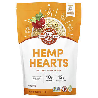 Manitoba Harvest, Serca konopne, łuskane nasiona konopi, pyszny orzechowy smak, 454 g