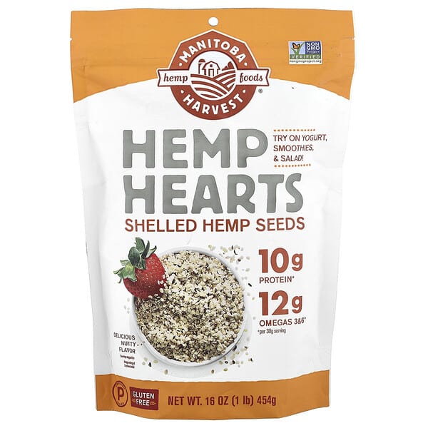 Hemp Hearts, Shelled Hemp Seeds, Delicious Nutty Flavor, 16 oz (454 g)