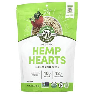 Manitoba Harvest, Hemp Hearts, organiczne łuskane nasiona konopi, pyszne orzechowe, 340 g