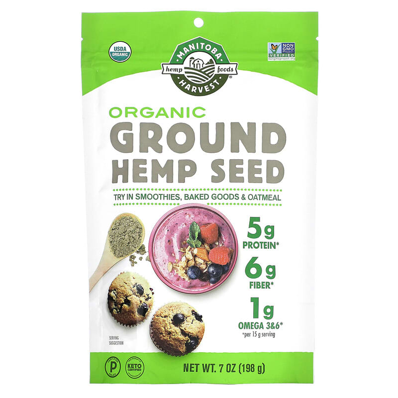 Manitoba Harvest Organic Hemp Seeds, 7 oz, 7 servings