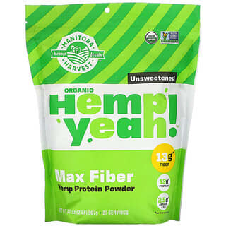 Manitoba Harvest, Hemp Yeah! Max Fiber, poudre de protéines de chanvre, non sucrée, 907 g