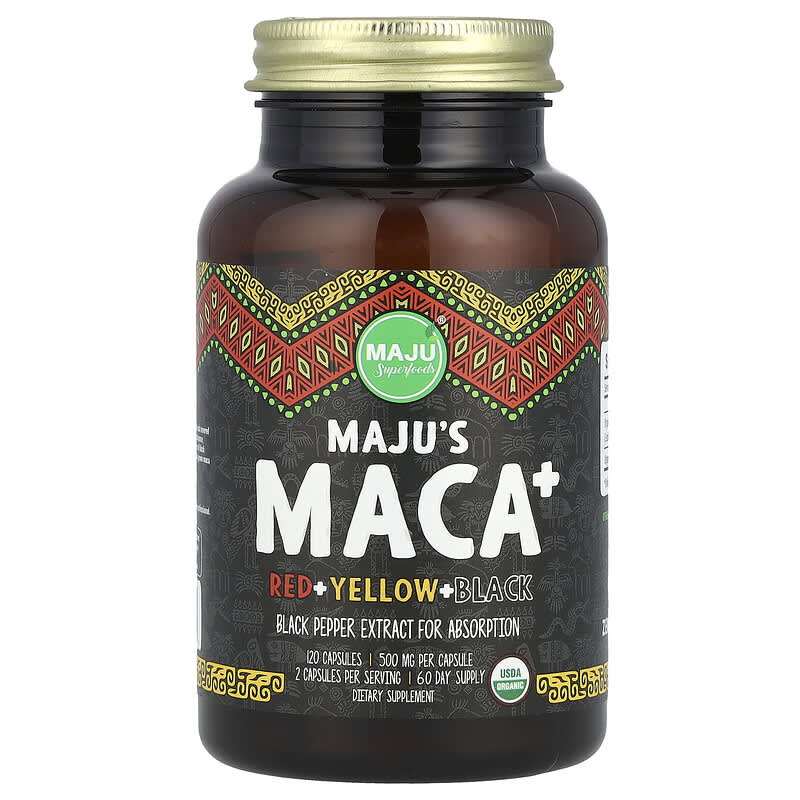 Maca Bio 120 Gélules De 500mg - 100% Naturel, énergie & Vitalité - Fabriqué En France