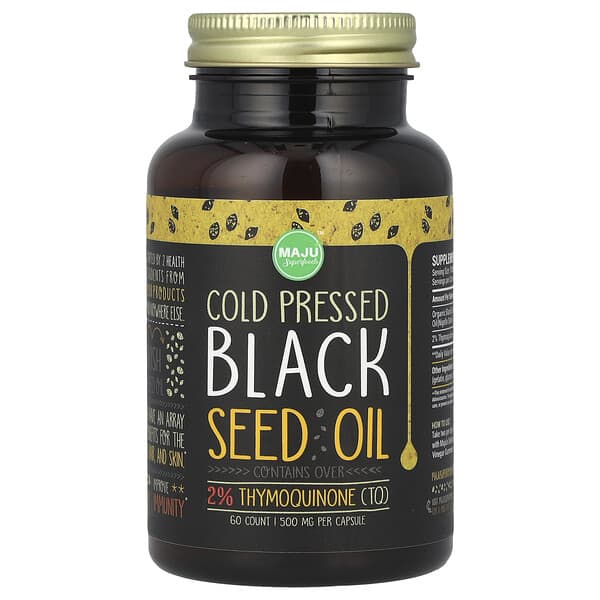 Cold-Pressed Black Seed Oil, 500 mg, 60 Capsules
