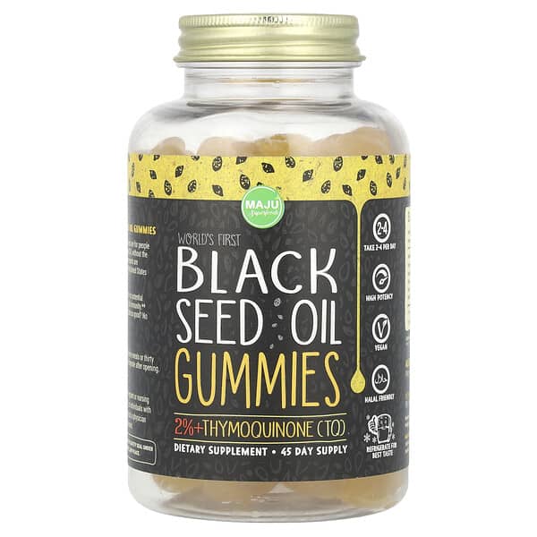 Maju Superfoods, 블랙 시드 오일 구미젤리, 구미젤리 45개