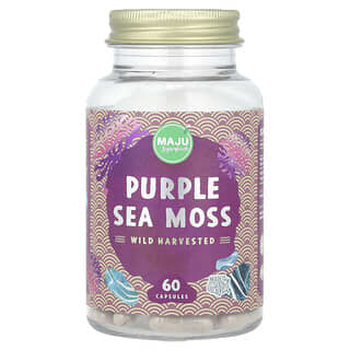 Maju Superfoods, Purple Sea Moss, Lila Seemoos, 60 Kapseln