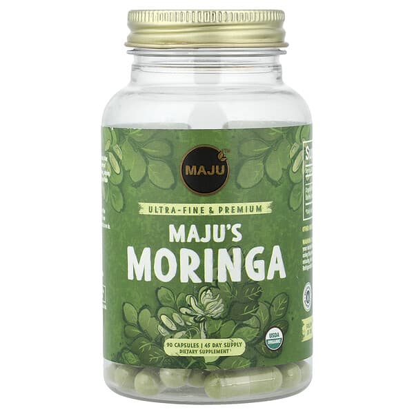 Maju Superfoods, Moringa, 90 Capsules (500 mg per Capsule) — product photo 1