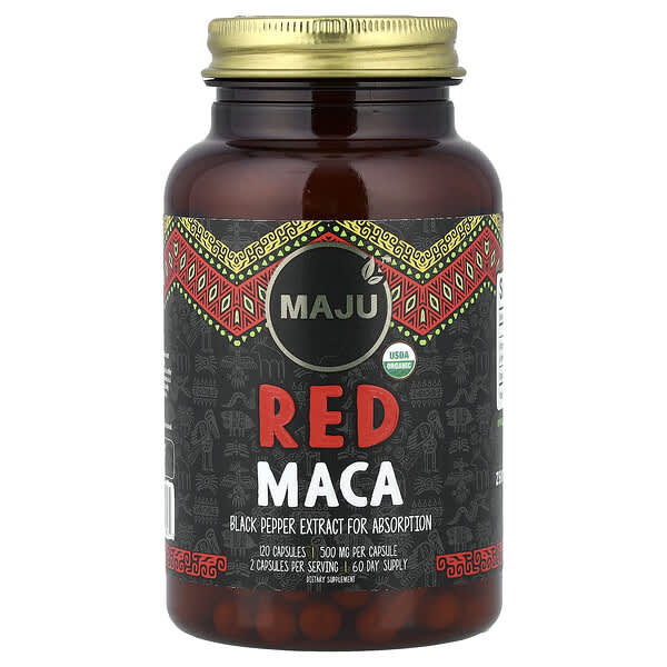 Maju Superfoods, Red Maca, 120 Capsules