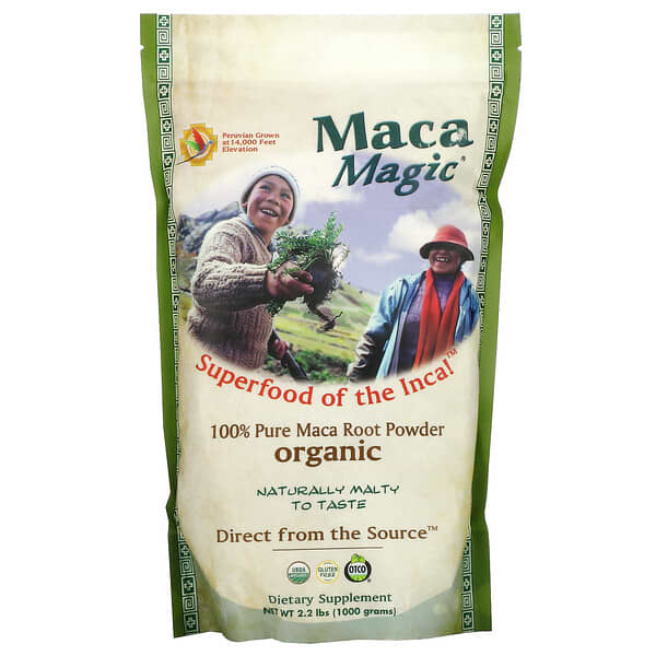 Maca Magic, オーガニック、100％純粋マカの根パウダー、2.2 lbs (1000 g)