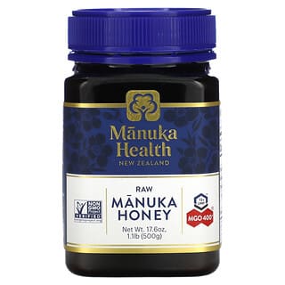 Manuka Health, عسل المانوكا، MGO 400+، ‏1.1 رطل (500 جم)