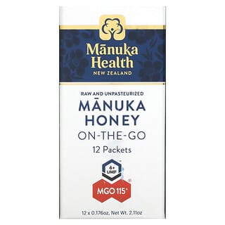 Manuka Health, Manuka Honey On-The-Go, 6+ UMF, MGO 115+, 12 Packets, 0.176 oz (5 g) Each