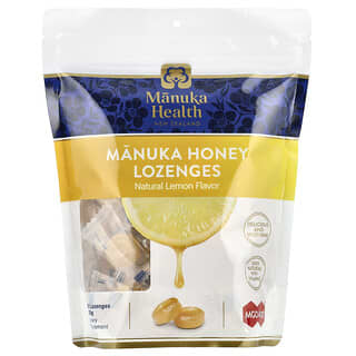 Manuka Health, Manuka Honey Lozenges, Natural Lemon, 58 Lozenges