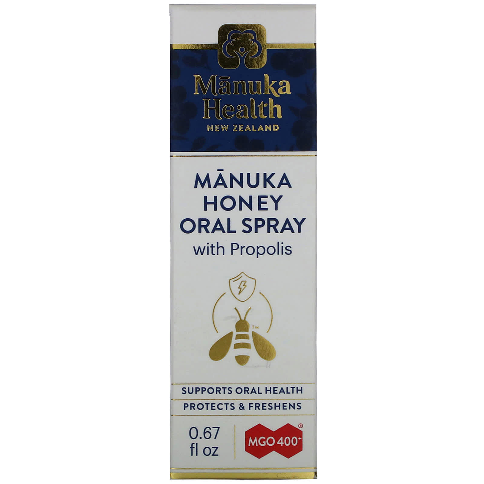 Manuka Health, マヌカハニープロポリス配合オーラルスプレー、0.67液量オンス