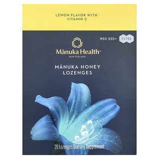 Manuka Health, Таблетки с мед от манука, лимон, MGO 600+, 20 таблетки за смучене