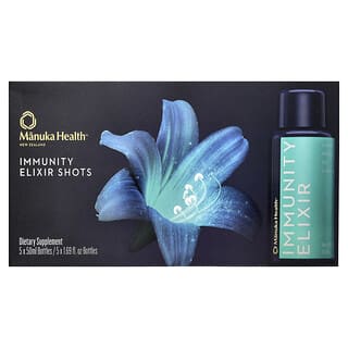Manuka Health, Immunity Elixir Shots, 5 Bottles, 1.69 fl oz (50 ml) Each