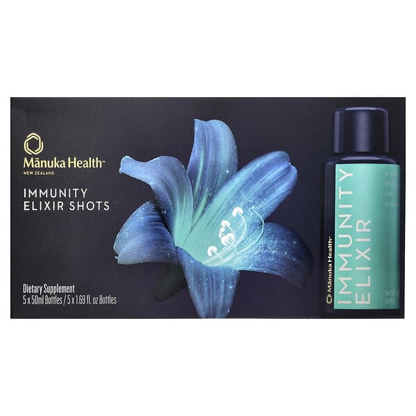 Immunity Elixir Shots, 5 Bottles, 1.69 fl oz (50 ml) Each