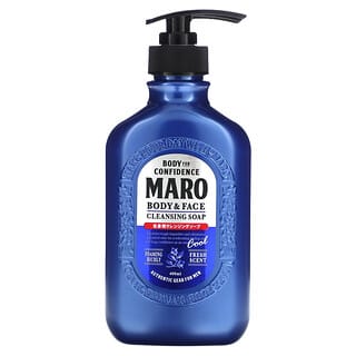 Maro‏, "סבון ניקוי לגוף ולפנים, קריר, רענן, 400 מ""ל (13.5 אונקיות נוזל)"