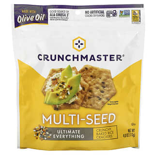 Crunchmaster, Multi-Seed, Crunchy Baked Rice Crackers, Ultimate Everything, 4 oz (113 g)