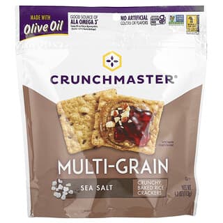 Crunchmaster, Мультизерновые, хрустящие рисовые крекеры, морская соль, 113 г (4 унции)