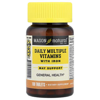 Mason Natural, Múltiples vitaminas con hierro por día`` 100 comprimidos