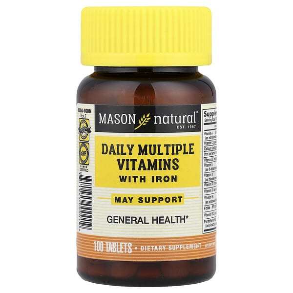 Daily Multiple Vitamins with Iron, 100 Tablets