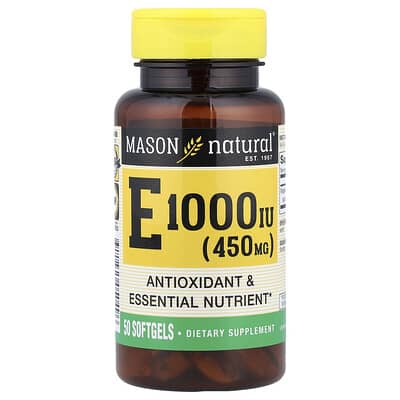 Mason Natural, Tocopheryl Acetate, 450 mg (1,000 IU), 50 Softgels