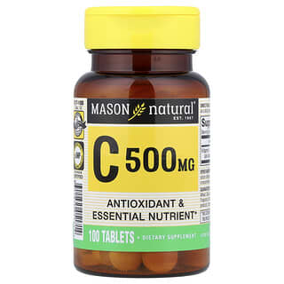 Mason Natural, вітамін C, 500 мг, 100 таблеток