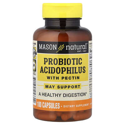 Mason Natural, Probiotic Acidophilus with Pectin, 100 Capsules