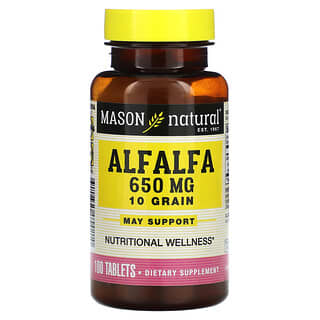 Mason Natural, Alfalfa, 10 Grain, 125 mg, 100 Tablets