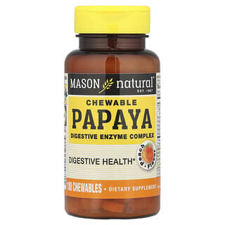 Mason Natural, Chewable Papaya, Digestive Enzyme Complex, Peach , 100 Chewables