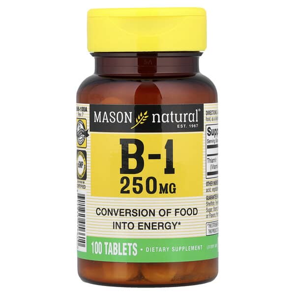 Vitamin B-1, 250 mg, 100 Tablets