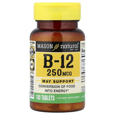 Mason Natural, Vitamin B-12, 100 Tablets
