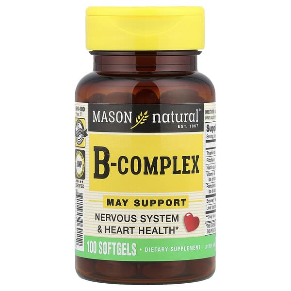 Mason Natural, B 복합체, 소프트젤 100정