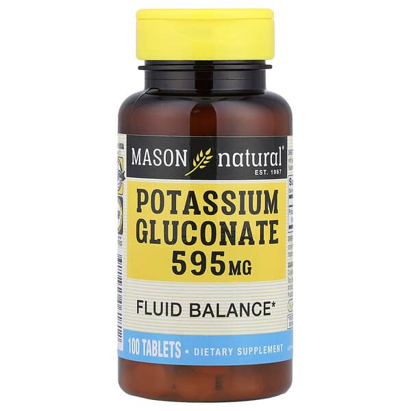 Potassium Gluconate, 595 mg, 100 Tablets