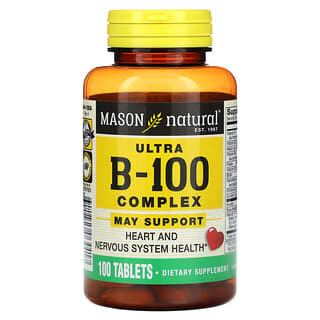 Mason Natural, Complexo Ultra B-100, 100 Comprimidos