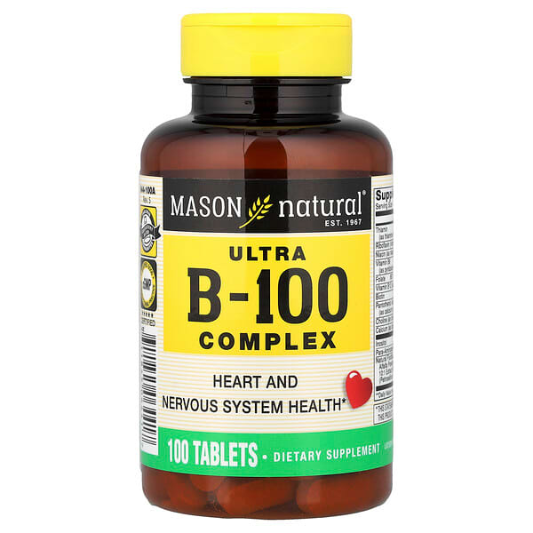 Mason Natural, Ultra B-100 Complex, 100 таблеток