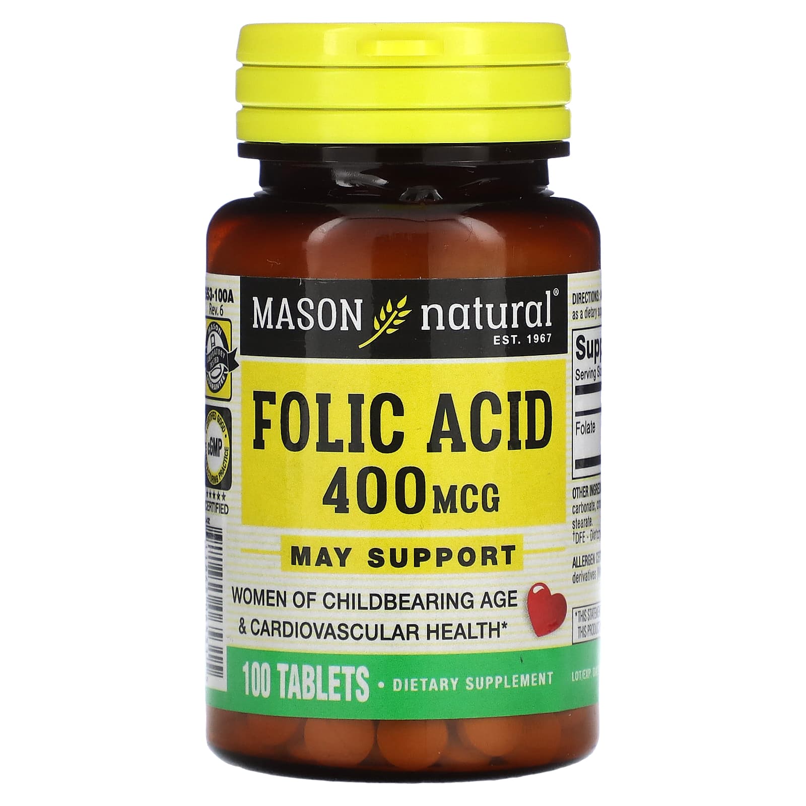 Pharma&Vitamins - Acido fólico 400 mcg por dosis - 400 comprimidos veganos  - Vitaminas preconcepción y embarazo, sin aditivos : : Salud y  cuidado personal