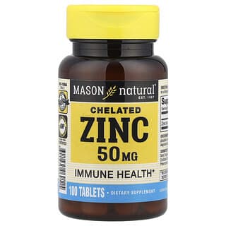 Mason Natural, Chelated Zinc, 50 mg, 100 Tablets